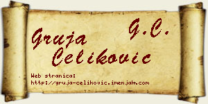 Gruja Čeliković vizit kartica